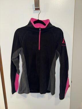 Columbia Women's Breast Cancer Awareness Half Zip Fleece Pullover Size Medium